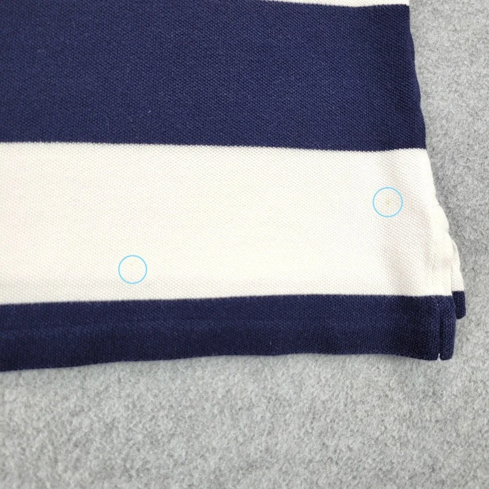 Polo Ralph Lauren Polo Shirt Kids 2/2T Navy Blue White USA Striped Pony